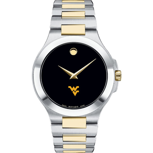 West Virginia Men&#39;s Movado Collection Two-Tone Watch with Black Dial Shot #2