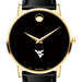 West Virginia Men's Movado Gold Museum Classic Leather