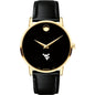 West Virginia Men's Movado Gold Museum Classic Leather Shot #2