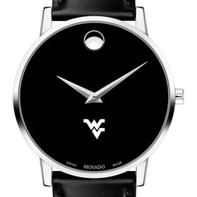 West Virginia Men&#39;s Movado Museum with Leather Strap Shot #1