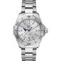 West Virginia Men's TAG Heuer Steel Aquaracer with Silver Dial Shot #2