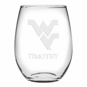 West Virginia Stemless Wine Glasses Made in the USA - Set of 4 Shot #1