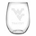 West Virginia Stemless Wine Glasses Made in the USA - Set of 4