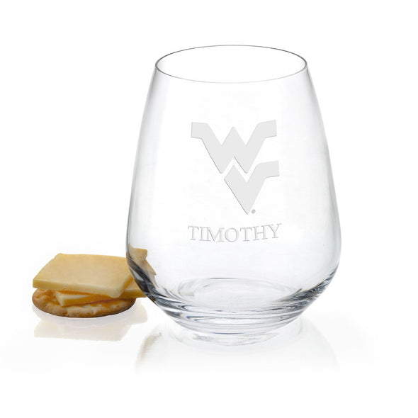 West Virginia Stemless Wine Glasses - Set of 4 Shot #1