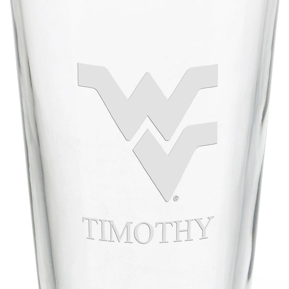 West Virginia University 16 oz Pint Glass- Set of 4 Shot #3