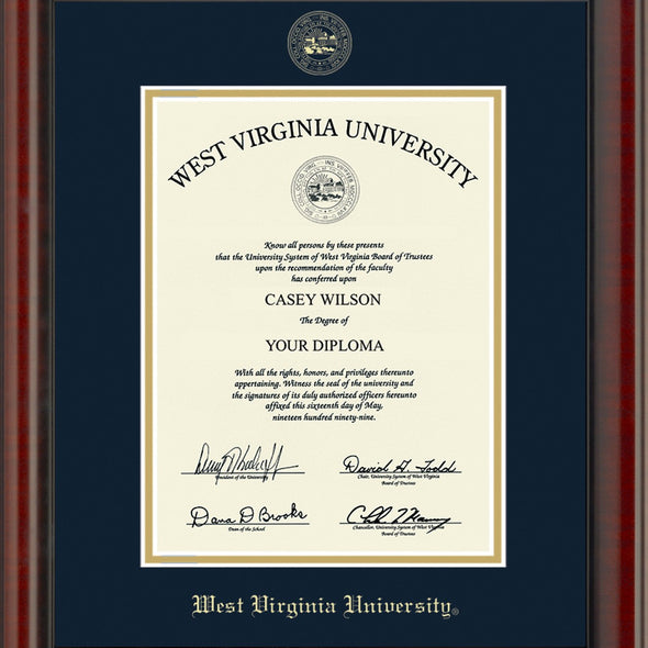 West Virginia University Diploma Frame, the Fidelitas Shot #2