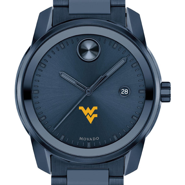West Virginia University Men&#39;s Movado BOLD Blue Ion with Date Window Shot #1