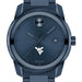 West Virginia University Men's Movado BOLD Blue Ion with Date Window