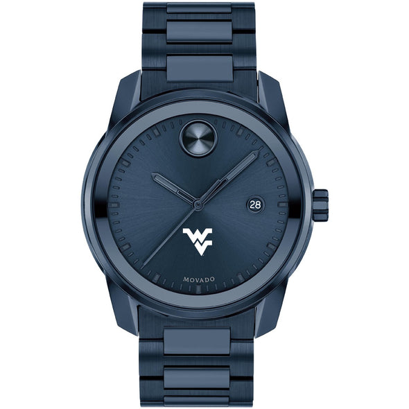 West Virginia University Men's Movado BOLD Blue Ion with Date Window Shot #2