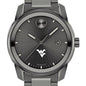 West Virginia University Men's Movado BOLD Gunmetal Grey with Date Window Shot #1