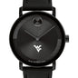 West Virginia University Men's Movado BOLD with Black Leather Strap Shot #1