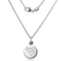 West Virginia University Necklace with Charm in Sterling Silver Shot #2