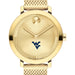 West Virginia University Women's Movado Bold Gold with Mesh Bracelet