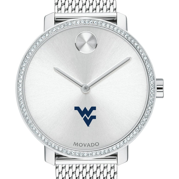 West Virginia Women's Movado Bold with Crystal Bezel & Mesh Bracelet Shot #1