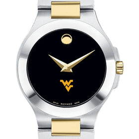 West Virginia Women&#39;s Movado Collection Two-Tone Watch with Black Dial Shot #1