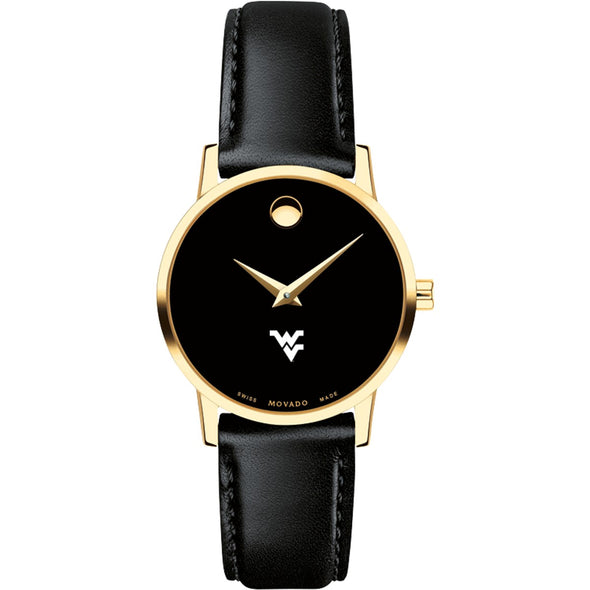 West Virginia Women's Movado Gold Museum Classic Leather Shot #2
