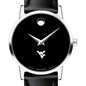 West Virginia Women's Movado Museum with Leather Strap Shot #1