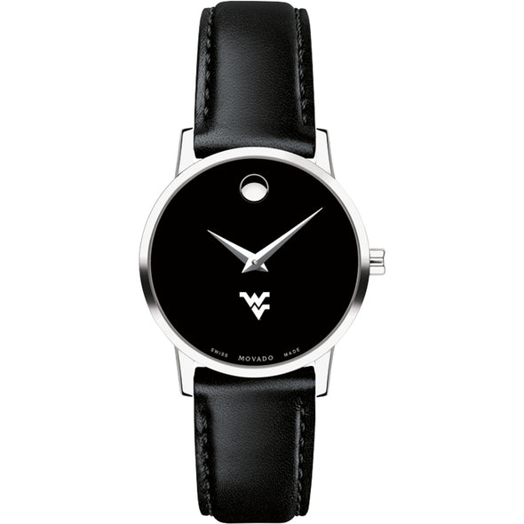 West Virginia Women&#39;s Movado Museum with Leather Strap Shot #2