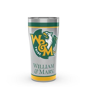 William &amp; Mary 20 oz. Stainless Steel Tervis Tumblers with Hammer Lids - Set of 2 Shot #1