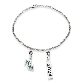 William &amp; Mary 2024 Sterling Silver Anklet Shot #1