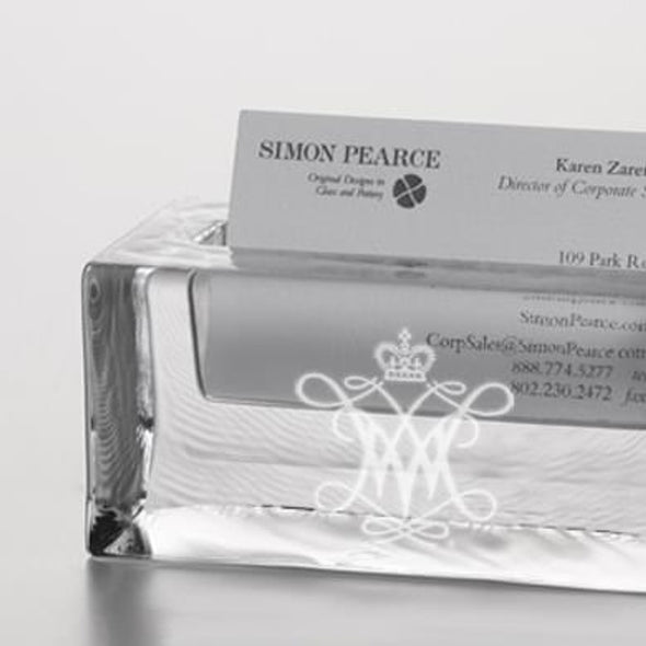 William & Mary Glass Business Cardholder by Simon Pearce Shot #2