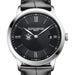 William & Mary Men's Baume et Mercier 40mm Classima Quartz Watch with Black Dial & Black Leather Strap