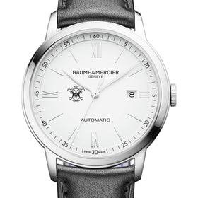 William & Mary Men's Baume et Mercier 42mm Classima Automatic Watch with White Dial & Black Leather Strap Shot #1