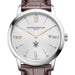 William & Mary Men's Baume et Mercier 42mm Classima Watch with Silver Dial & Brown Leather Strap
