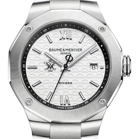 William & Mary Men's Baume et Mercier 42mm Riviera Watch with White Dial & Bracelet Shot #1