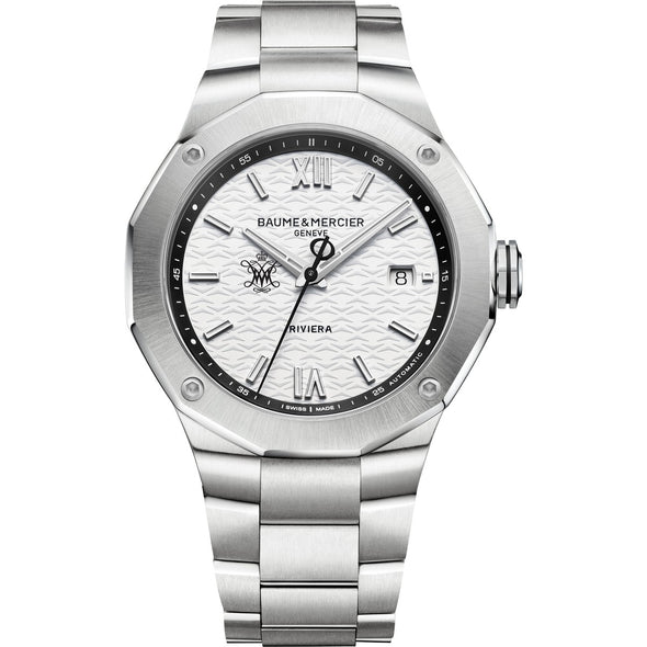 William & Mary Men's Baume et Mercier 42mm Riviera Watch with White Dial & Bracelet Shot #2