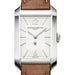 William & Mary Men's Baume et Mercier 43X27mm Hampton Watch with Silver Dial & Tan Leather Strap