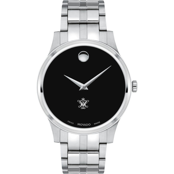 William & Mary Men's Movado Collection Stainless Steel Watch with Black Dial Shot #2