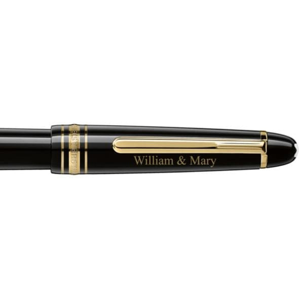 William &amp; Mary Montblanc Meisterstück Classique Fountain Pen in Gold Shot #2