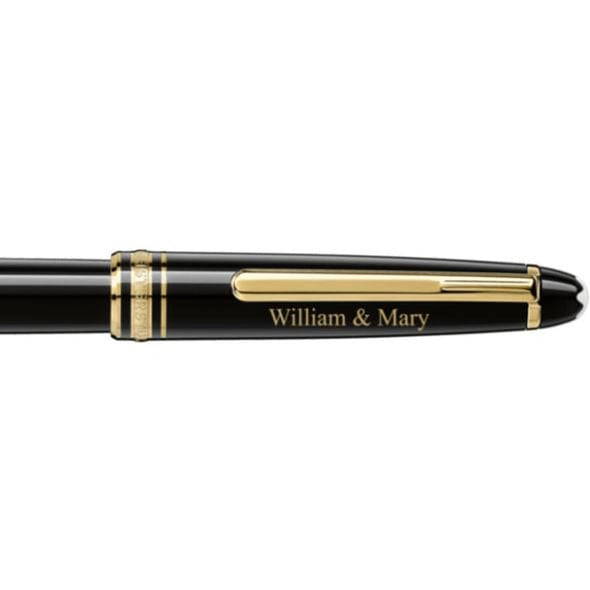 William &amp; Mary Montblanc Meisterstück Classique Rollerball Pen in Gold Shot #2
