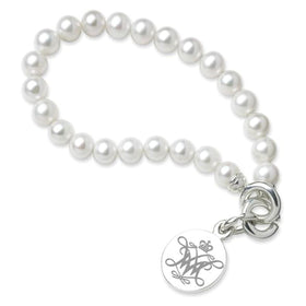 William &amp; Mary Pearl Bracelet with Sterling Silver Charm Shot #1