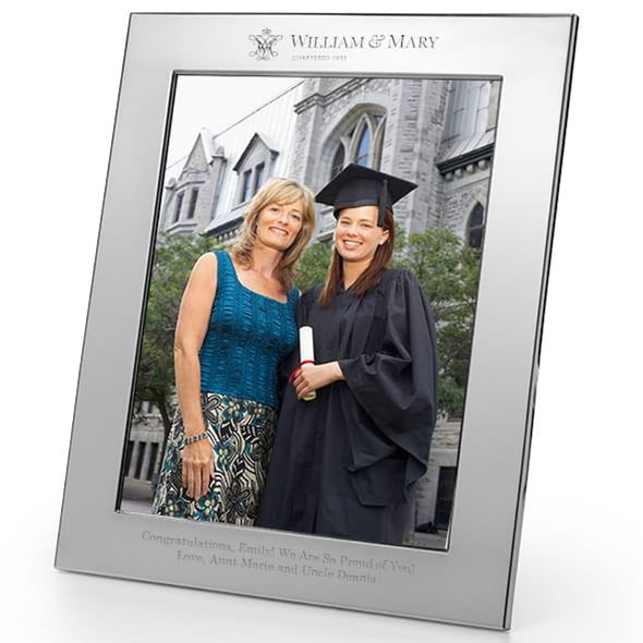 William &amp; Mary Polished Pewter 8x10 Picture Frame Shot #2