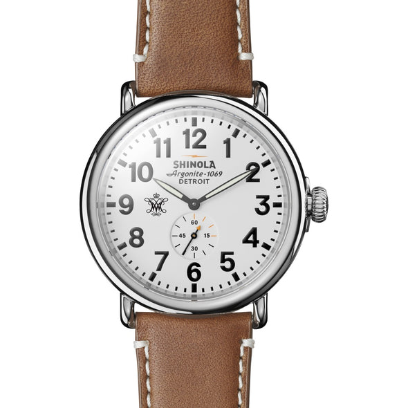William & Mary Shinola Watch, The Runwell 47 mm White Dial Shot #2
