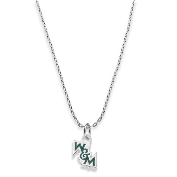 William & Mary Sterling Silver Necklace with Enamel Charm Shot #1
