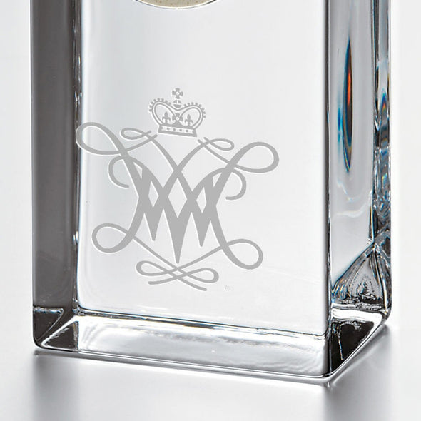William &amp; Mary Tall Glass Desk Clock by Simon Pearce Shot #2