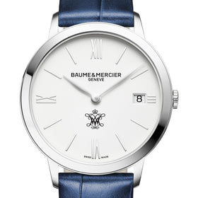 William & Mary Women's Baume et Mercier 36.5mm Classima Watch with White Dial & Blue Leather Strap Shot #1