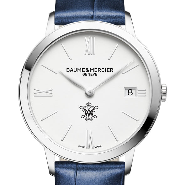 William & Mary Women's Baume et Mercier 36.5mm Classima Watch with White Dial & Blue Leather Strap Shot #1
