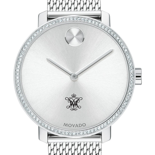 William & Mary Women's Movado Bold with Crystal Bezel & Mesh Bracelet Shot #1