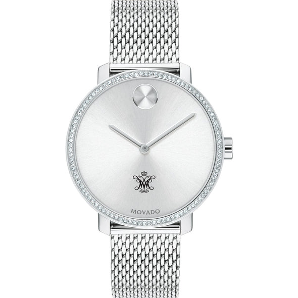 William & Mary Women's Movado Bold with Crystal Bezel & Mesh Bracelet Shot #2