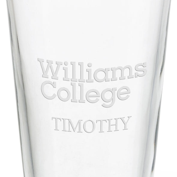 Williams College 16 oz Pint Glass Shot #3