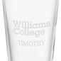 Williams College 16 oz Pint Glass Shot #3