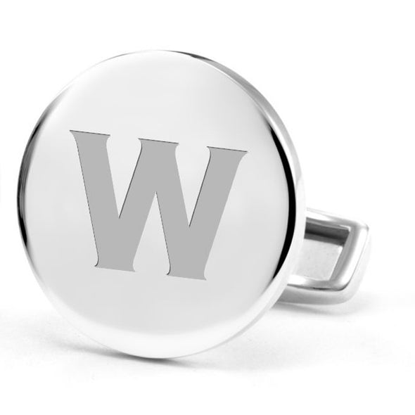 Williams College Cufflinks in Sterling Silver Shot #2
