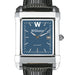 Williams College Men's Blue Steel Quad with Leather Strap