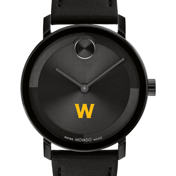 Williams College Men's Movado BOLD with Black Leather Strap Shot #1
