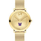 Williams College Women's Movado Bold Gold with Mesh Bracelet Shot #2