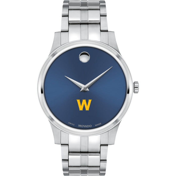 Williams Men's Movado Collection Stainless Steel Watch with Blue Dial Shot #2